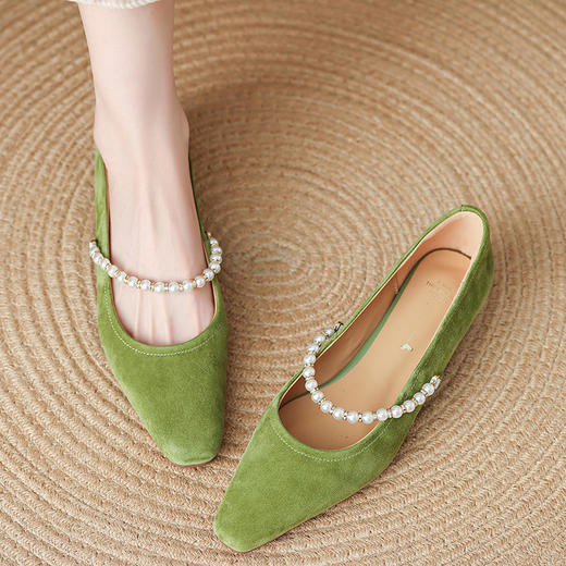 【预售5天】晚晚风配裙子韩系女鞋浅口平底鞋法式小香风洋气单鞋HCYYHD&5937 商品图1