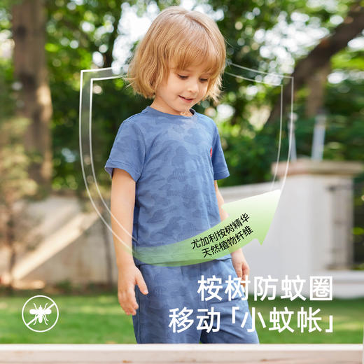 英氏儿童家居服夏季透气男童女童防蚊家居服套装睡衣睡裤2025新款 商品图1