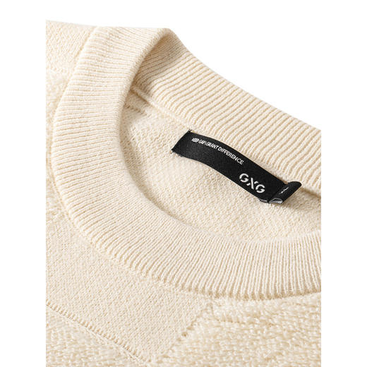 GXG男装  秋冬热卖纯色方格男士休闲柔软毛衫男针织衫 商品图2