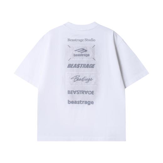 T2796夏季高级感新款潮牌刺绣印花字母圆领短袖T恤阔版百搭潮流上衣 商品图5