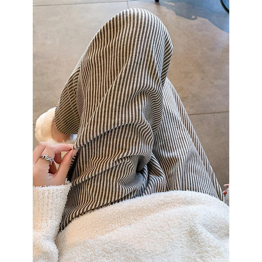 【刚需款】糯米裤 新款 慵懒 复古条纹裤子宽松慵懒风山本裤 商品图1