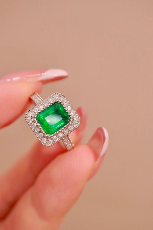 1.5ct刻面祖母绿戒指 商品图2