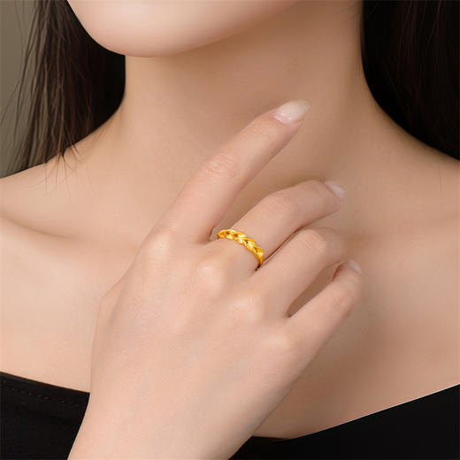 【积分抵值】高光系列黄金戒指简约足金戒指女士礼物MEMORA诗普琳LR419404、LR419405 商品图2