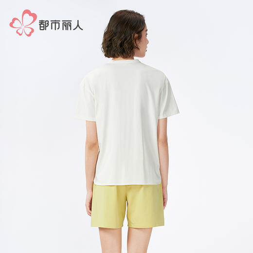 都市丽人生活家居女士棉质短袖套装薄40支TC拉架短袖类LHH1D5 商品图3