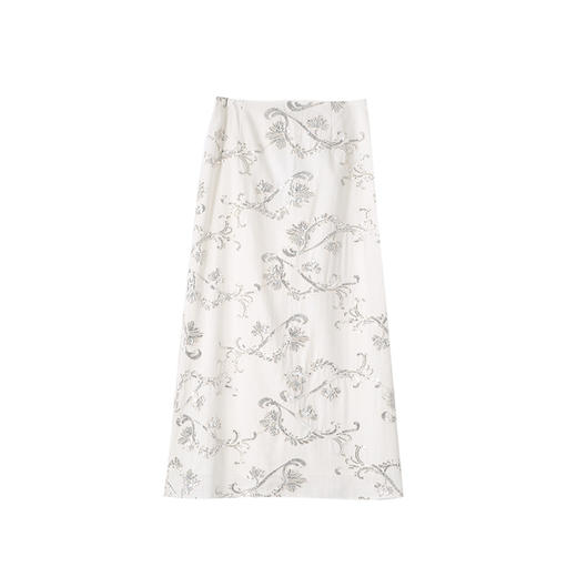 VIMAGE纬漫纪高腰显瘦百搭时髦刺绣半身裙2025夏季新款V2306914 商品图5