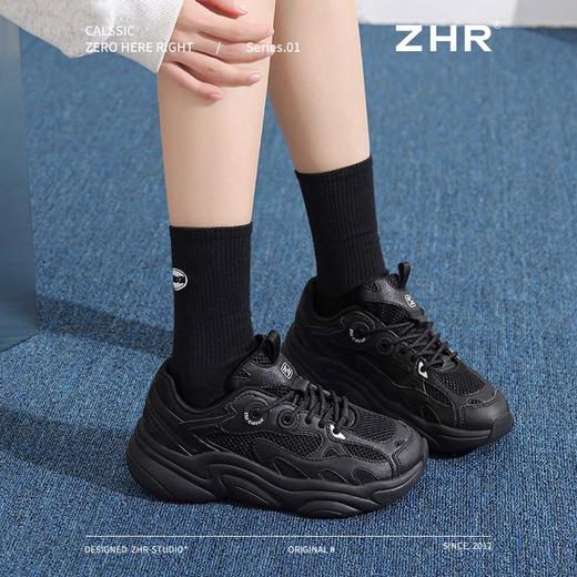 ZHR则则厚底增高5CM老爹鞋女新款透气网面运动鞋女ins百搭显腿长 商品图6