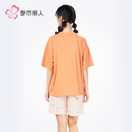 都市丽人亲情蜜语女士棉质短袖套装薄32支纯棉单面短袖类LHH0A5 商品图3