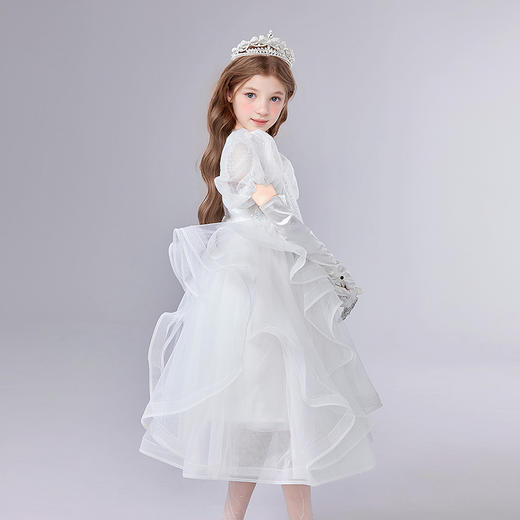 笛莎Deesha 童装女童连衣裙2025夏新款女童夏季甜美网纱公主礼服裙 商品图1