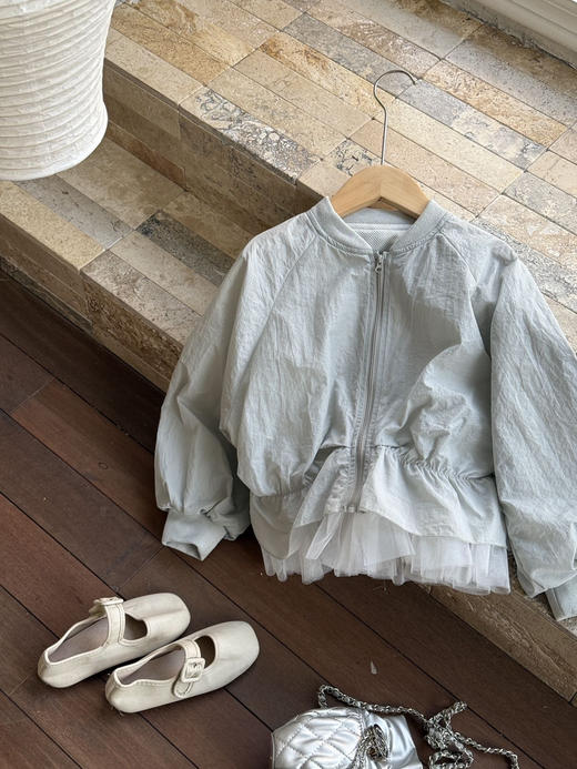 诠释夏日轻盈美学❗️SG超美花苞裙摆儿童外套泡泡袖棒球服 商品图7