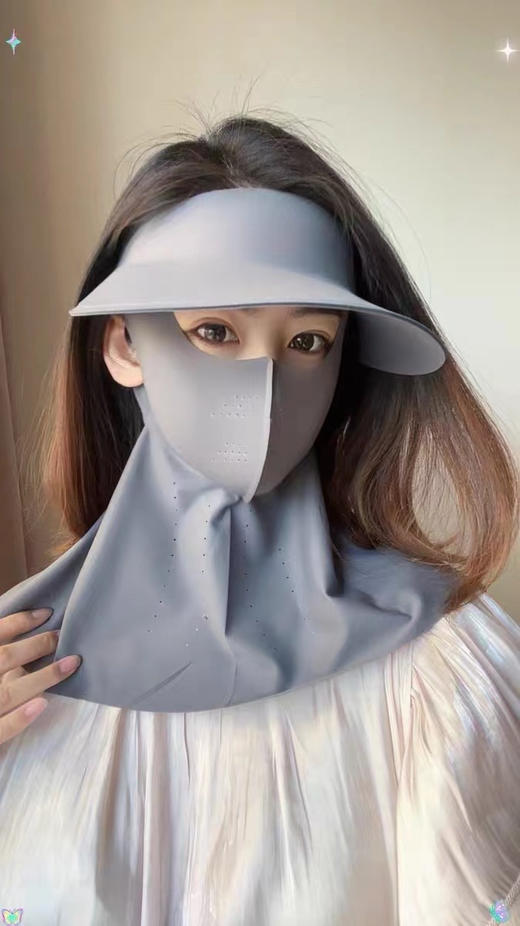 🔥【觉袈全护面罩防晒帽】防晒帽+防晒口罩+防晒面罩一步到位 锦纶冰丝面料触感绝了，今年夏天给我焊在脸上🥳 商品图2