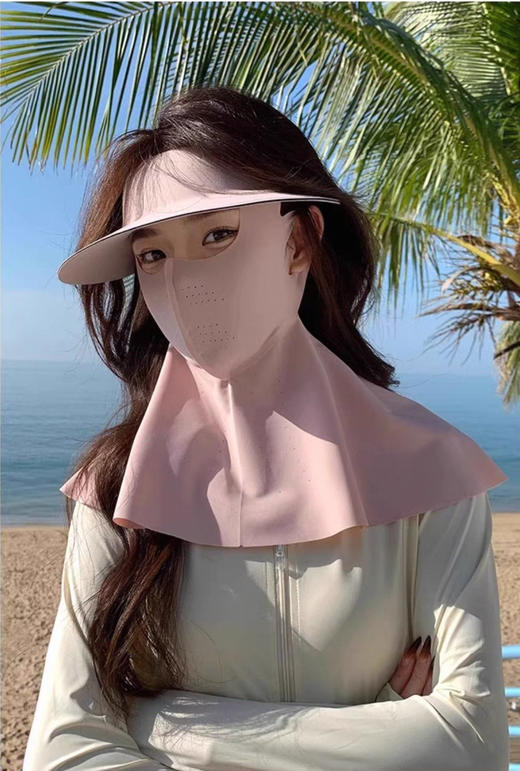 🔥【觉袈全护面罩防晒帽】防晒帽+防晒口罩+防晒面罩一步到位 锦纶冰丝面料触感绝了，今年夏天给我焊在脸上🥳 商品图3