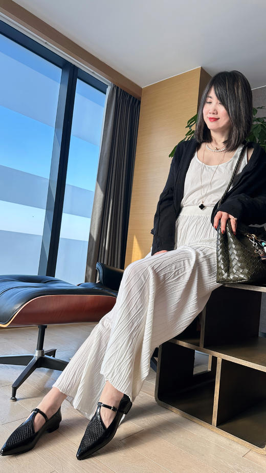 Westory2025年春季平底尖头镂空玛丽珍休闲浅口单鞋W25AH58021 商品图8