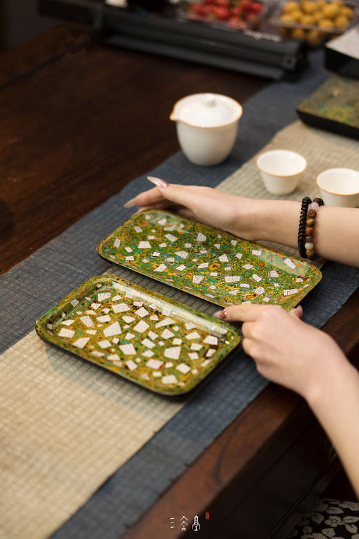 三希堂  流霞系列  海中地大漆果盘 商品图2