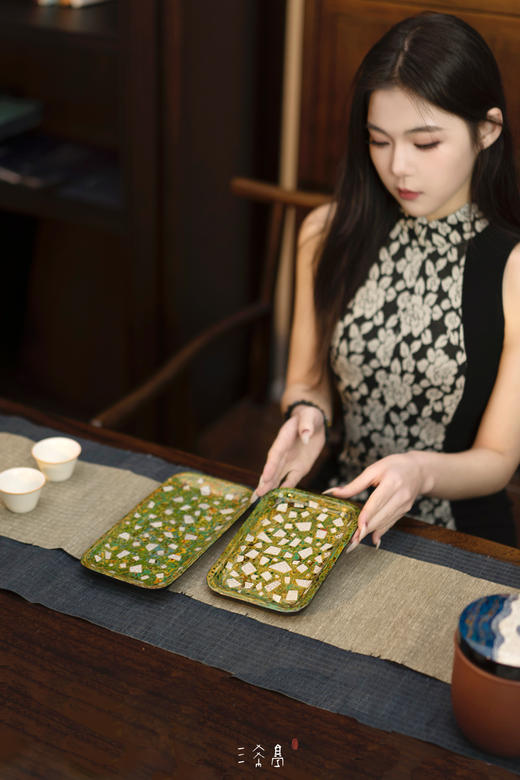 三希堂  流霞系列  海中地大漆果盘 商品图4