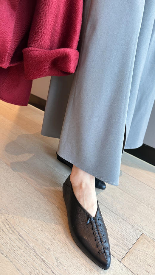 Westory2025年春季平底舒软奶奶鞋休闲百搭V口单鞋W25AM59051 商品图7