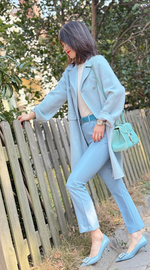 Westory2025年春季尖头中跟方扣通勤百搭浅口单鞋W25AE57931 商品图9