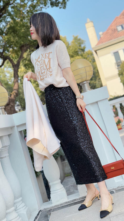 Westory2025年春季圆头小香风拼接撞色低跟单鞋后空通勤百搭空凉鞋W25AH58231 商品图5