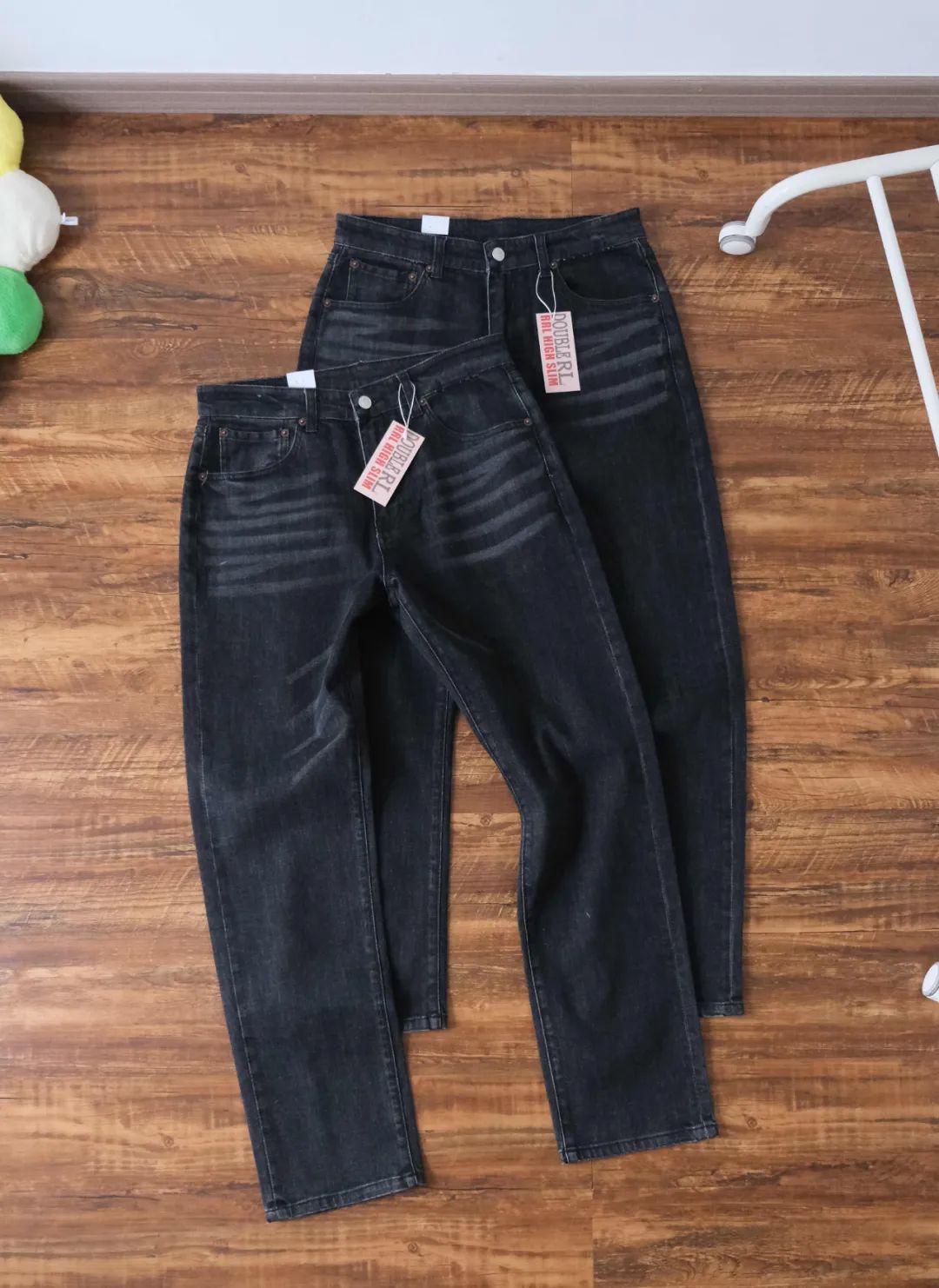 R*L Jean定番款水洗丹宁修身直筒牛仔裤