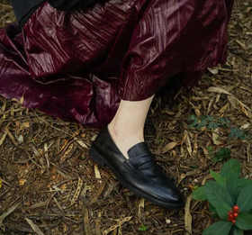 【品牌直发】RIM RIM新款塑型马皮鞋复古英伦风小皮鞋一脚蹬乐福鞋2392