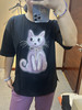 水淼2025夏新款纯棉柔软猫咪短袖T恤0239 商品缩略图6