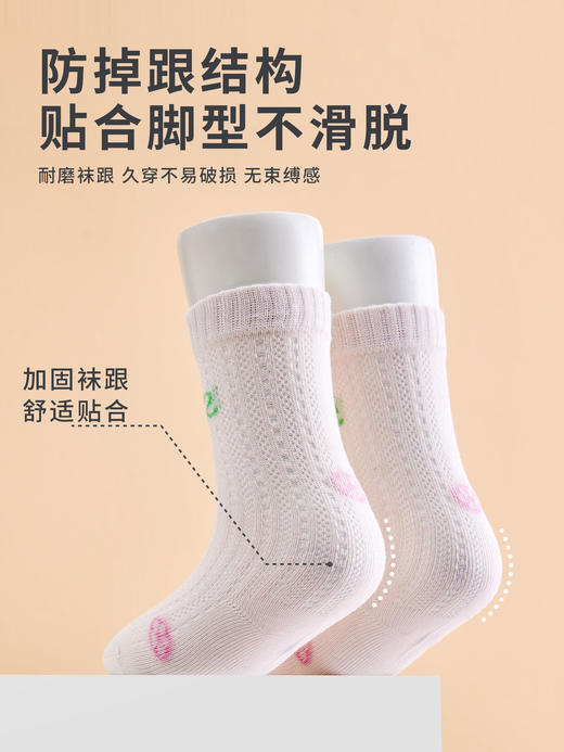 【超薄透气，A类亲肤不硌脚~】春夏防蚊袜 超薄透气宝宝袜子 加长中筒婴儿袜子 卡通网眼袜-QQ 商品图3