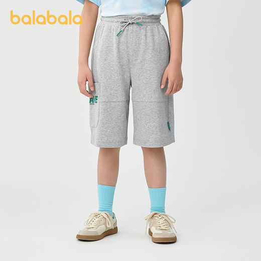 巴拉巴拉童装儿童短裤男童2025款夏季华夫格中裤时尚 商品图2