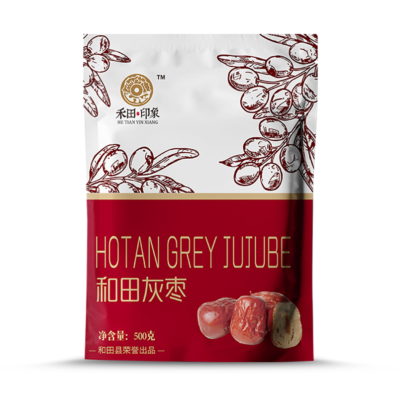 禾田印象·和田灰枣500g  红枣均匀饱满，色泽红艳