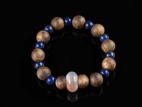 XY0133沉香青金石冰飘南红手串