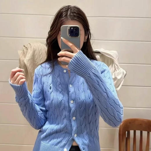 针织开衫。5️⃣色：米白、绿色、粉兰、粉红色、藏蓝色 商品图6