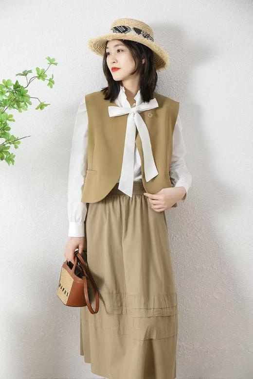 冰点价！仅限11.11！退货勿拍 原创设计师品牌- CHUMO初沫8001设计感系蝴蝶结花边领韩版衬衫-喜出 商品图5