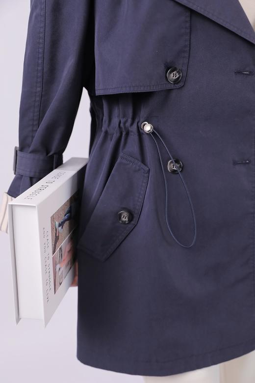 33BAQ230864袖口条纹抽绳风衣 商品图4