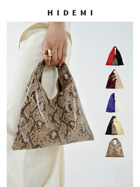 HIDEMI tender系列进口羊皮极简设计感软体皮肤包 蛇纹/蛇纹黄灰三拼/蓝白双拼/红灰黑三拼/蛇纹黄双拼
