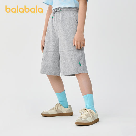 巴拉巴拉童装儿童短裤男童2025款夏季华夫格中裤时尚 商品图1