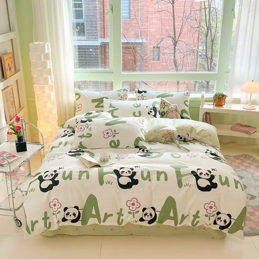 纯棉床上四件套 全棉公主花被套床单宿舍床品三件套 商品图1