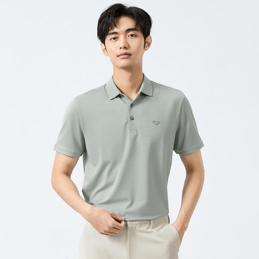 【度假系列】柒牌短袖Polo衫男夏季薄款满身椰树提花潮流翻领T恤128T72990 商品图2