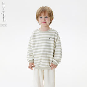马克珍妮男童山系户外条纹运动卫衣儿童上衣2025年春装新款250072