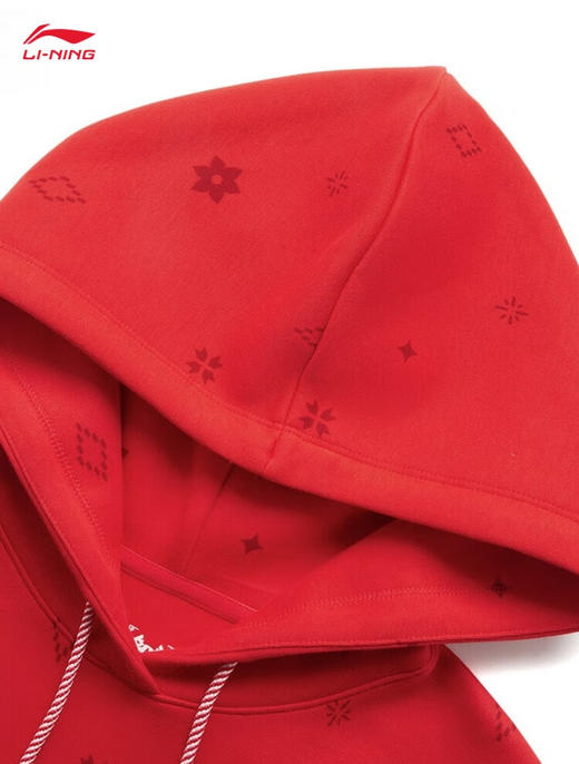 李宁日进斗金丨连帽卫衣女25春季新款刺绣宽松运动上衣AWDV184 商品图2