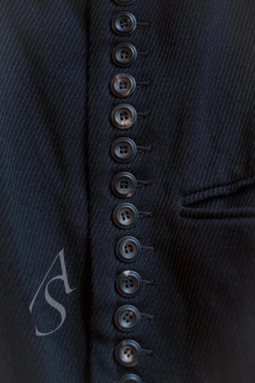 John Alexander Skelton  黑色斜纹羊毛中世纪马甲 商品图5