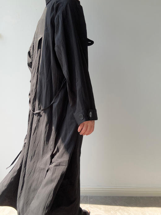 DONSEE10｜DS10SS2540-B 黑色直筒长风衣 商品图3
