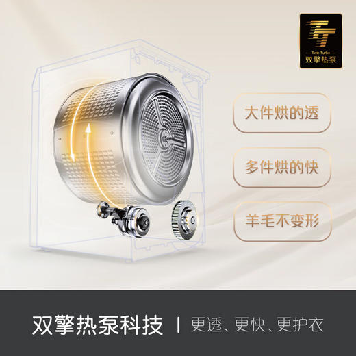 卡萨帝（Casarte）揽光L7烘干机 12公斤双擎热泵干衣机 羊毛柔烘 除菌净螨 衣物护理机 CGY 12FL7EU1 商品图1