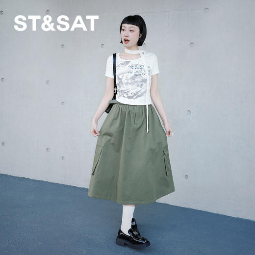 星期六经典英伦风复古一脚蹬厚底乐福SSD1111B02 商品图7