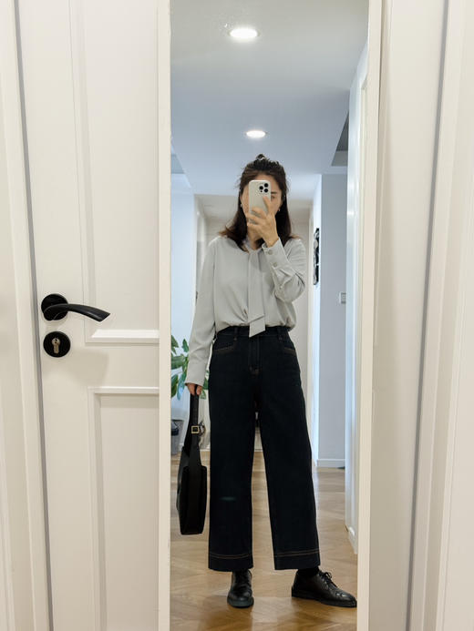 The*y同步 飘带V领纯色长袖衬衫【包邮+三天无理由退换】 商品图6