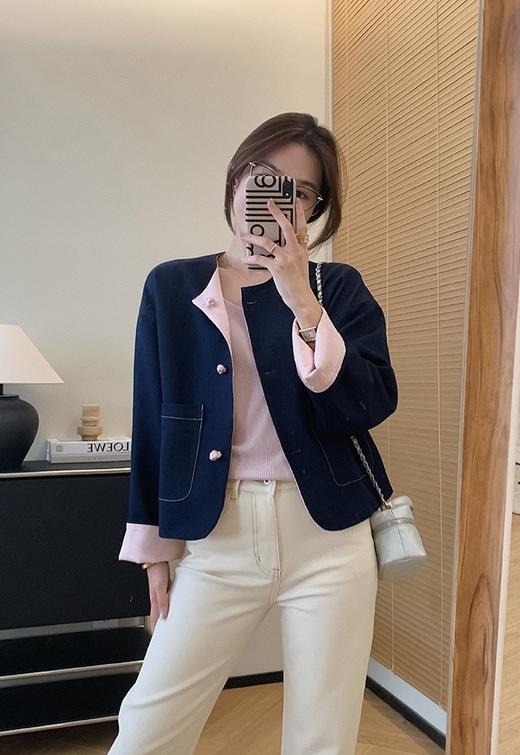 双面穿牛仔提花国风时尚混搭外套 商品图6