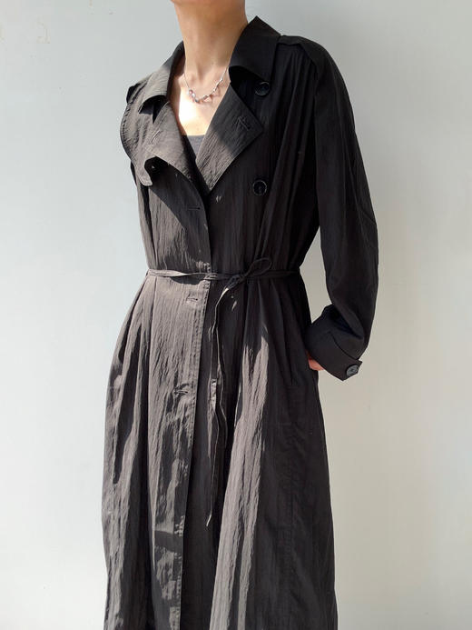 DONSEE10｜DS10SS2540-B 黑色直筒长风衣 商品图5