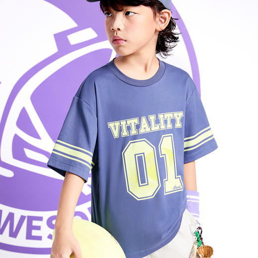 男童液氨圆领短袖上衣夏季新款安奈儿童装实体店同款AB521627 商品图1