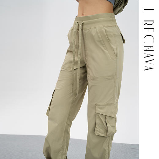 L RECNAVA 轻量防水直筒工装裤 抽绳腰头可调节 多功能口袋很能装 脚口抽绳 可直筒可束脚 商品图4