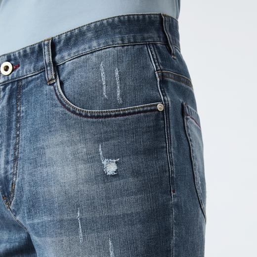 【莱卡】柒牌水洗牛仔裤男夏季2025新款时尚潮流休闲百搭牛仔短裤128H73020 商品图2