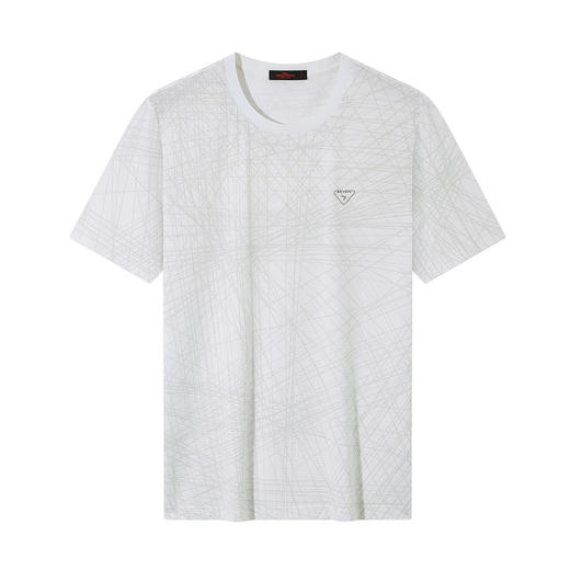 【锦氨肌理/满身印花】柒牌短袖T恤男士夏季薄款线条满印休闲上衣128T70610 商品图4