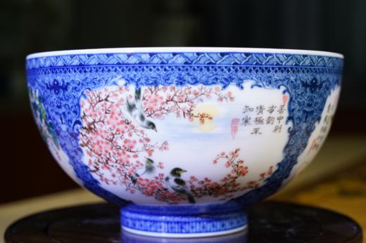 开窗鸟语花香罗汉碗 商品图0