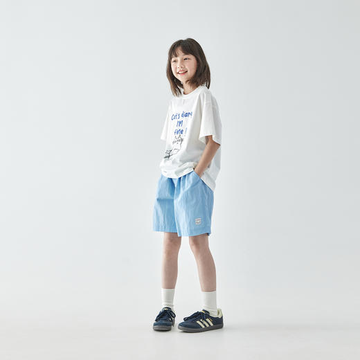 棵初2025年夏季新款儿童轻盈运动机能短裤中大童宽松休闲裤子 商品图3